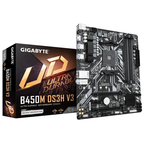Gigabyte B450M DS3H V3 AMD AM4 Micro ATX Motherboard